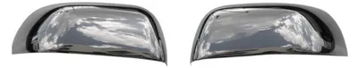 Productafbeelding van Spiegelschilden, spiegelafdekking voor Nissan Micra 2010-2017, roestvrij staal, zilver, 2-delig