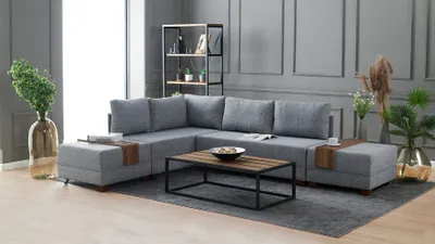 Image de Hanah Home, Fly- BLC1006, Gris, Canapés-lits, Cadre : Bois / Panneaux de fibres