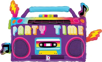 Produktbild von Folienballon „Boombox“, violett, 72 cm