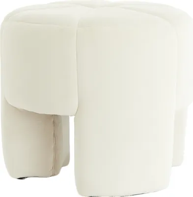 Produktbild von Light & Living - Sitzhocker BATOEMI - Ø51x45cm - Weiß