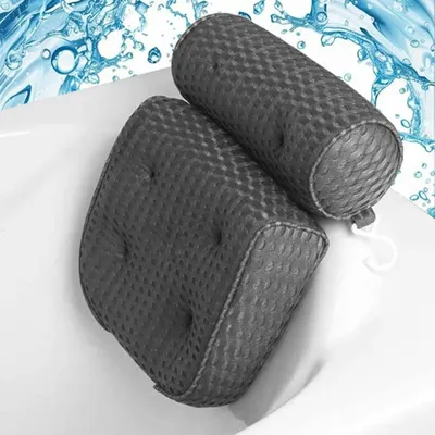 Productafbeelding van Solidchoice - Luxe Badkussen met Neksteun en 6 Zuigkoppen