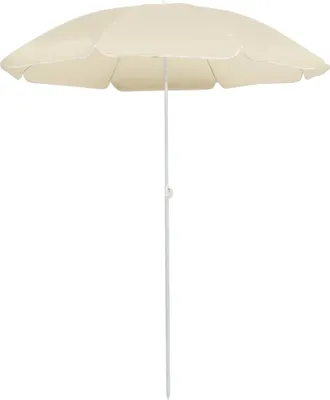 Produktbild von Sonnenschirm mit Stahlmast Sandfarbe 180 cm