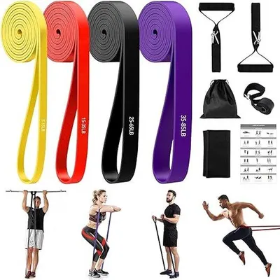 Productafbeelding van Famanu Fitnessband Set 4 - Verschillende weerstandsniveaus