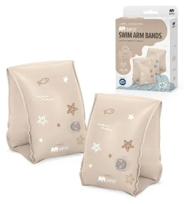 Produktbild von Aufblasbare Schwimmärmel für Kinder, 3-6 Jahre, beige - Sipo