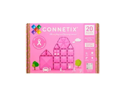 Produktbild von Connetix Tiles Magnetic Kit - Wohltätigkeitspaket rosa