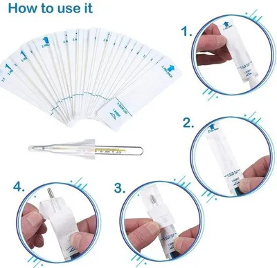 Produktbild von Digitale Thermometerhüllen - 200 Stück - Universell für Mund- Ohr- und After-Thermometer - Ideal für medizinische Thermometer