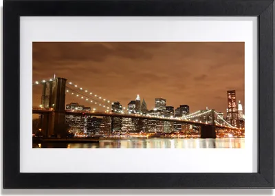 Produktbild von Bild 30x20 MDF-Rahmen Wandkunst Bridge City Architektur
