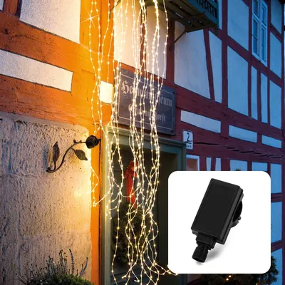 Produktbild von LED Lichterkette Fontäne Tauperlen, 700 LEDs warmweiß, Timer, für Außen 577839