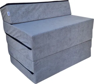 A folded mattress or futon is shown against a white background.