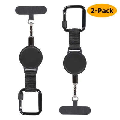 Produktbild von 2er-Pack Einziehbare Diebstahlsicherung Handy-Halter für Wandern Klettern Reisen