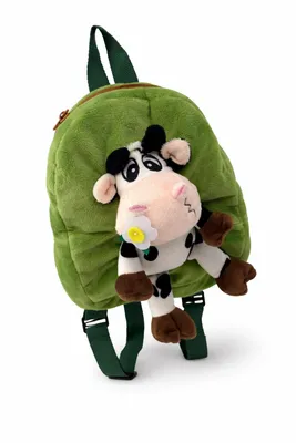 Produktbild von Kuh Kuscheltier Rucksack 30 cm Plüschtier Stofftier mit Rucksackfunktion Weiche Kuh Geschenk für Kinder