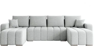 Produktbild von MIRJAN24 Ecksofa Pufetto U Boucle, Eckcouch mit Bettkasten und Schlaffunktion, Polstersofa, U-Form vom Hersteller (Farbe: Lambi 11)