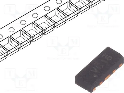 Produktbild von 5x Diode: TVS Array 6V Bidirektional DFN10  Kanäle: 4 AOZ8809ADI-05 Sicherheitsdio