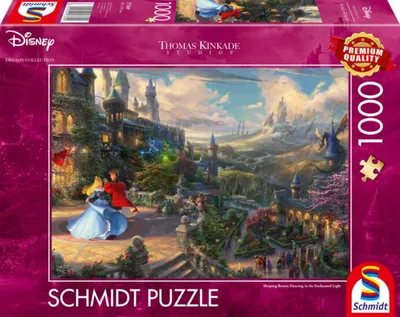 Image de Schmidt Spiele Schmidt Spiele 57369 Disney, Sleeping Beauty Dancing in The Enchanted Light, Thomas Kinkade Puzzle 1.000 Teile - DISNE 57369