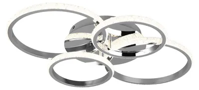 Immagine prodotto di Plafoniera quadrupla ad anello moderna argento CIRES LED 27W RL
