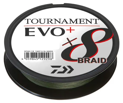Immagine prodotto di Daiwa Tournament X8 Braid EVO+ 0,14mm 135m lenza intrecciata verde scuro