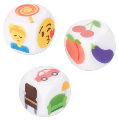 Imagen del producto de Paquete de 3 dados EMOJI GASM