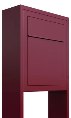 Produktbild von Standbriefkasten Rot, freistehend, witterungsgeschütztes Schloss, Einwurf vorne, 39 cm x 118 cm