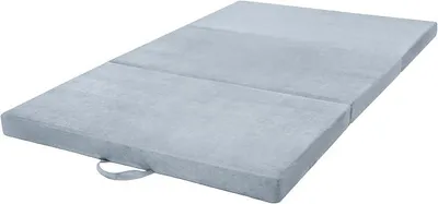 Productafbeelding van Silecomplaza Opvouwbare matras, gastenbed, campingmatras, reisbed, 120x200x10 cm (kleur: grijs)