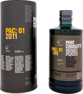 Produktbild von Bruichladdich Port Charlotte PAC: 01 2011 + Box 700ml 56,1% Vol.