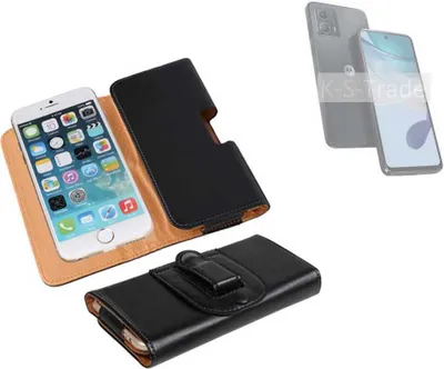 Produktbild von K-S-Trade Schützhülle Handyhülle kompatibel mit Motorola Moto G53 5G Holster Gürtel Tasche Schutzhülle Handy-Tasche Smartphone Case Seitentasche