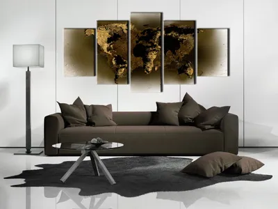 Immagine prodotto di Immagine acustica mappa del mondo 200x100 cm immagini schiuma acustica ad alte prestazioni fonoassorbente isolamento acustico tela 5 pezzi parete immagine acustica ambiente isolamento acustico k-A-0011-b-p