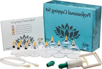 Produktbild von Famanu Cupping Therapie Set - 12 Vakuum-Saugnäpfe - Anti-Cellulitis-Massage