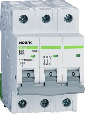 Obrázok produktu pre Istič Noark 100054 3P, B, 20 A, 6 kA
