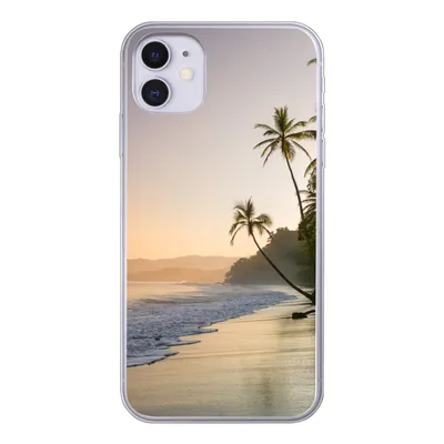 Produktbild von MuchoWow® Handyhülle Schutzhülle Hülle für iPhone 11 Strand - Meer - Palme Silikon Softcase Handy Hülle - Handytasche