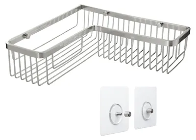 Zdjęcie produktu dla Półka pod prysznic montowana bez wiercenia, wykonana z aluminium