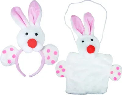 Produktbild von Hasen Kostüm Set - Haarreif und Handtasche