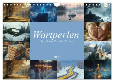 Produktbild von Wortperlen (Wandkalender 2027 DIN A4 quer), CALVENDO Monatskalender