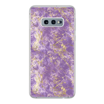 Produktbild von MuchoWow® Handyhülle Schutzhülle Hülle für Samsung Galaxy S10e Marmor - Lila - Gold - Muster Silikon Softcase Handy Hülle - Handy
