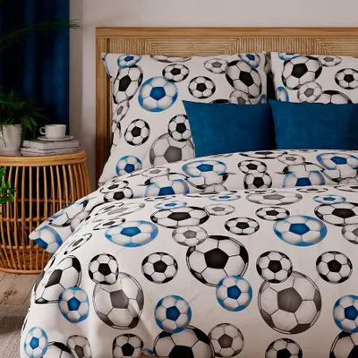 Produktbild von Markizeta Fußball Bettwäsche-Set Baumwollsatin 160x200