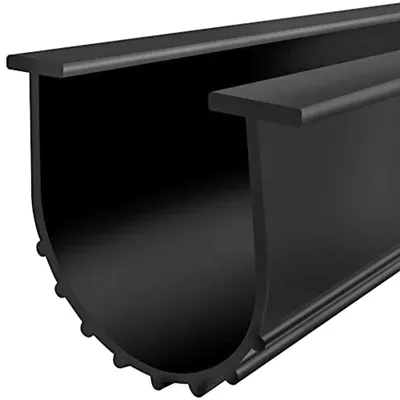 Garagentor-Dichtungsstreifen-Set, Gummi, T-Profil, 3 3/4" x 20 Fuß, Schwarz
