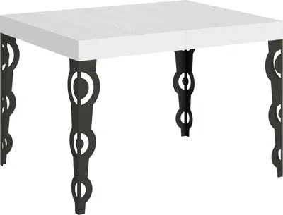 Produktbild von Ausziehbarer Tisch 80x120/204 cm, Gestell Karamay, Esche weiß, Anthrazit