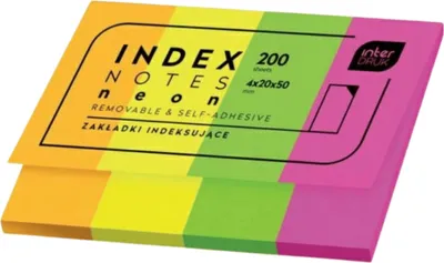 Zdjęcie produktu dla Neonowe zakładki indeksujące 200 sztuk