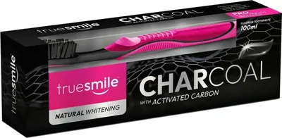 Produktbild von Truesmile | Zahnpasta - Natural Whitening - 100 ml - Minze - Ohne Fluorid - mit Aktivkohle - Zahnbürste im Set enthalten