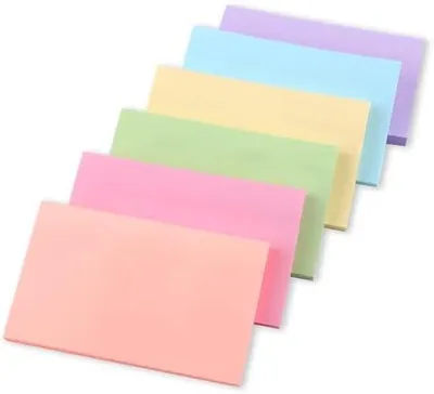 Produktbild von Haftnotizen, 480 Stück Sticky Notes, Groß Haftnotizen Pastell, Klebezettel Groß, Bunt Selbstklebende Klebezettel, Large Notizzettel Zum Beschriften für Schule, Zuhause, Büro - 76 x 127mm