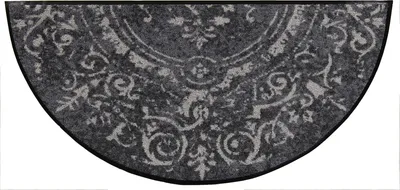Produktbild von Salonloewe AMIRA GREY Fußmatte Wohnmatte halbrund 42 x 85 cm