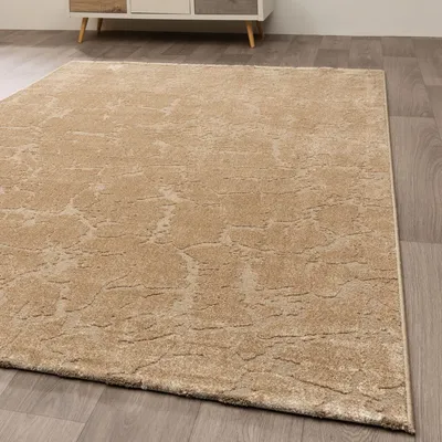 Produktbild von Steffensmeier Kurzflor Teppich Rom Wohnzimmerteppich modern, strapazierfähig und pflegeleicht, Senf, Größe: 240x340 cm