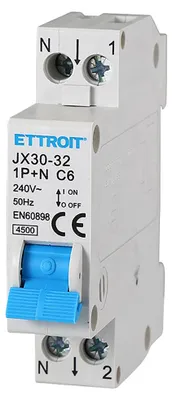 Immagine prodotto di Interruttore magnetotermico 1P+N 32 A 4,5 kA ETTROIT JX153240