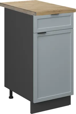 Image de Meuble cuisine Vicco Fame-Line Bleu clair-gris 40cm , PT Chêne, Model 50628