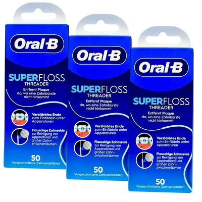 Produktbild von 3x Oral-B SuperFloss 50 Fäden