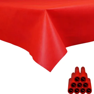 Produktbild von Sensalux Tischdecke, abwaschbar, Vorteilspack, 10 Stück, 1m x 1m, Rot