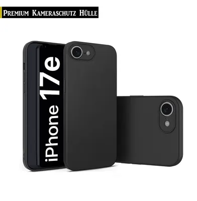 Produktbild von Für iPhone 17e ( 6.1" ) Schutz Hülle Silikon Handy Hülle Cover Matt Schwarz