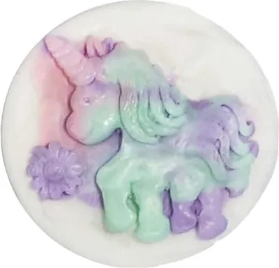 Produktbild von süßes Einhorn - Relief Seife Unicorn Einseifer rund