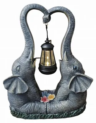 Obrázok produktu pre RealG RC-K-2190 Solárna záhradná LED lampa IP44, dekorácia slon s lampášom