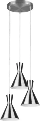 Produktbild von Hängeleuchte, 3 Flammig, Metall, nickel-matt, H 150 cm