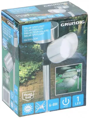 Produktbild von solar-Gartenlampe Ø5,5x36,5cm grau